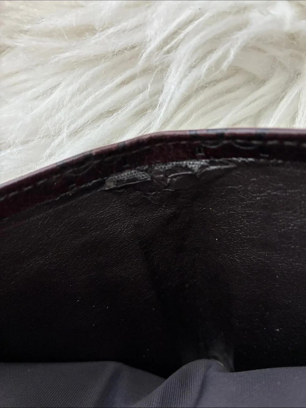 Gucci Dark Brown Embossed GG Leather Wallet with Silver Plaque